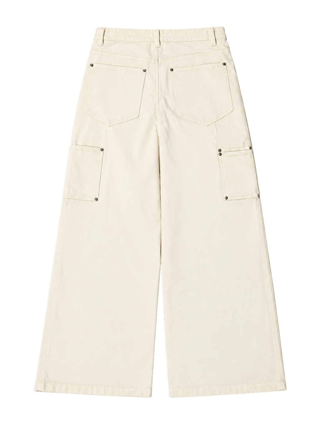 Back of the Ivory pants with carpenter utility pockets